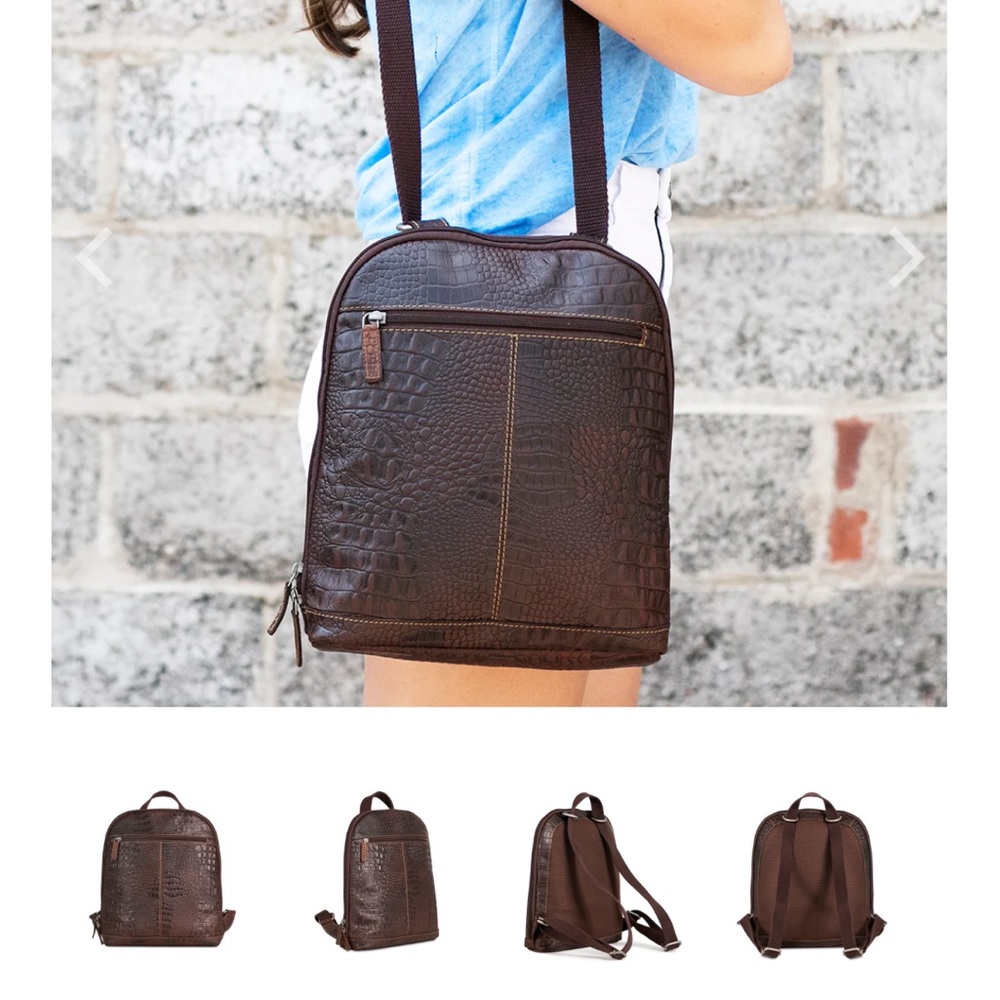 Hornback Croco Convertible Backpack/Crossbody - image 5